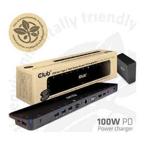 Club3D ChargingDock USB-C 3.2 ->7xUSB/DP/HDMI/LAN/Audio 100W retail