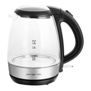 Emerio Wasserkocher, 1.2L, Glas, BPA-frei