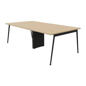 Quadrifoglio Konferenztisch X3 eiche rechteckig, 4-Fuß-Gestell grau, 240,0 x 120,0 x 75,0 cm