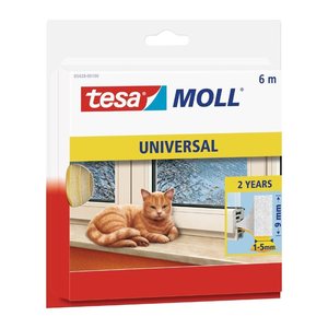 tesa tesamoll® UNIVERSAL Schaumstoff Fenster-Dichtungsband weiß 9,0 mm x 6,0 m 1 St.
