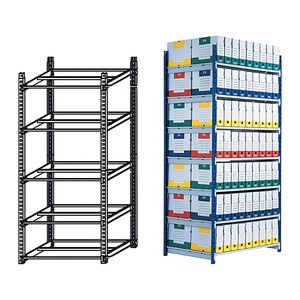 PAPERFLOW Schwerlastregal RangEco 517D blau 100,0 x 68,0 x 200,0 cm