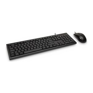 Inter-Tech Tas KM-3149R Tastatur+Maus QWERTY dt/kyril. schw. retail
