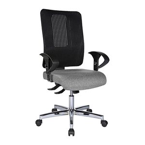 Topstar Bürostuhl Open XT (N), OX790U G230 Stoff grau, Gestell chrom
