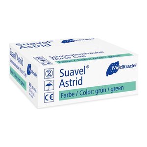 Meditrade® unisex Baretthauben Suavel® Astrid grün Größe L 100 St.