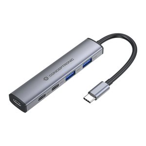 CONCEPTRONIC 4-1 Dock USB-C->2xUSB-C/2xUSB-A/100WPD gr
