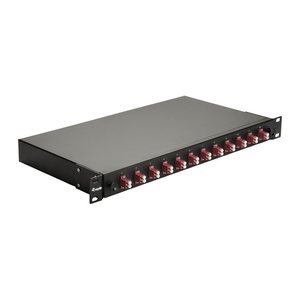 Equip LWL-Spleißkasten 12-Port LC-Duplex OM4 1U komplett sw