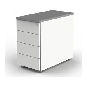 Kerkmann Move Standcontainer weiß, grafit 4 Auszüge ohne-Muldengriff weiß 42,0 x 80,0 x 72,0 - 76,0 cm