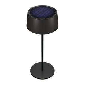 RealPower LED-Solar Tischlampe dimmbar mit Akku,schwarz