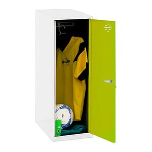 Simonrack Spind SIMONLOCKER DISM SINGLE weiß, grün 8425437116643, 1 Schließfach 30,0 x 50,0 x 91,5 cm