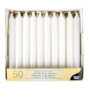 STARPAK Kerzen weiß, 50 St.
