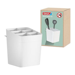 tesa Küchenutensilienhalter weiß, 1 Set