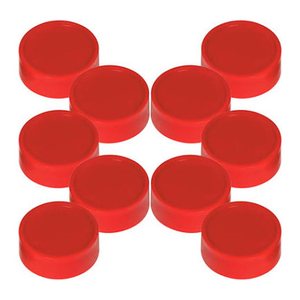 MAUL Magnete rot, Kunststoff Ø 3,4 x 1,4 cm, 10 St.