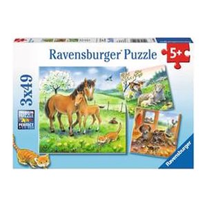 Ravensburger Kuschelzeit Puzzle, 3 x 49 Teile