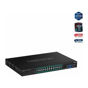 TRENDnet Industrial Switch 26-Port Gbit PoE+ L2 Manag. RackM