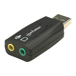 MANHATTAN Sound Adapter 5.1 USB-A auf 3,5 Klinke schwarz