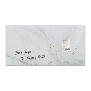 SIGEL Glas-Magnettafel artverum® 91,0 x 46,0 cm Design Marble & Gold