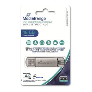 MediaRange USB-Stick silber 16 GB, 1 St.