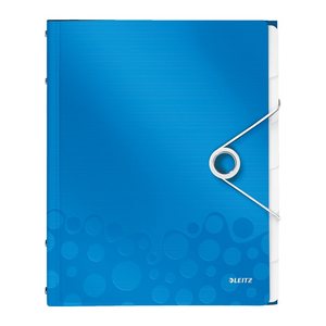 LEITZ Ordnungsmappe WOW 4633 6 Fächer blau, 1 St.