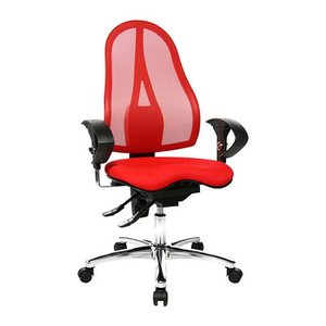 Topstar Bürostuhl Sitness® 15, ST19UG21 Stoff rot, Gestell chrom