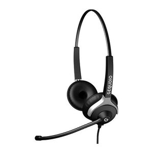 GEQUDIO Headset 2-Ohr mit USB für PC,MAC