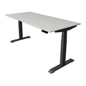 Kerkmann Move 4 elektrisch höhenverstellbarer Schreibtisch lichtgrau rechteckig, T-Fuß-Gestell grau 180,0 x 80,0 cm