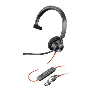poly Blackwire 3310 Teams USB-Headset schwarz