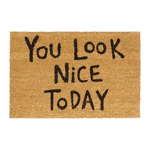 relaxdays Kokosmatte YOU LOOK NICE braun 40,0 x 60,0 cm