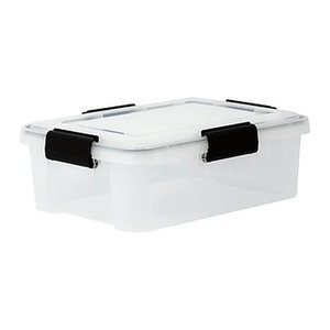 IRIS Ohyama Water Proof Aufbewahrungsbox 10,0 l transparent, schwarz 29,0 x 39,0 x 14,6 cm, 1 St.