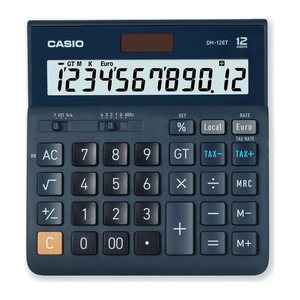 CASIO DH-12ET Tischrechner blau