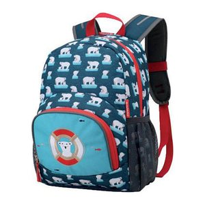 DONAU Kindergartenrucksack Eisbär Kunstfaser blau/weiß
