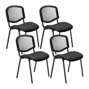 Nowy Styl Besucherstühle Iso Ergo Mesh anthrazit Stoff, 4 St.