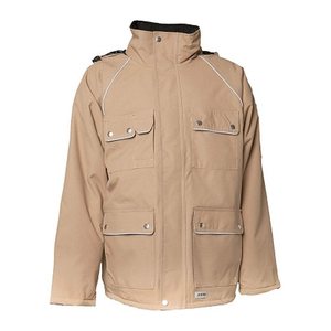 PLANAM® unisex Parka CANVAS 320 khaki, schwarz Größe S