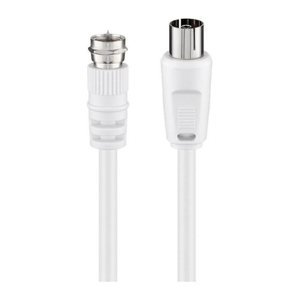 goobay F/Koax SAT-Kabel 1,5 m weiß, 1 St.