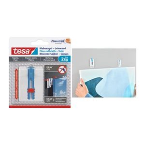 tesa Powerstripes Klebenägel für max. 1,0 kg, 2,3 x 6,4 cm, 2 St.