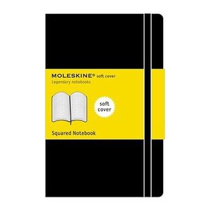 MOLESKINE Notizbuch Classic Collection flexibler Einband ca. DIN A5 kariert, schwarz Softcover 192 Seiten, 1 St.