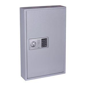 OLYMPIA GOsafe 50C Schlüsseltresor silber mit 133 Haken, Sicherheitsschloss, Zahlencode, 42,0 x 12,0 x 65,0 cm, 1 St.