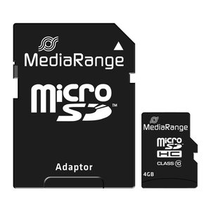 MediaRange Speicherkarte micro SDHC, 4 GB, 1 St.