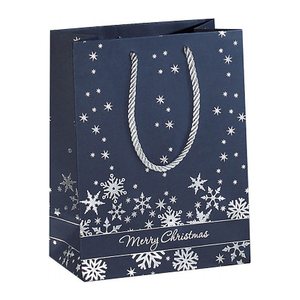 SIGEL Geschenktüten Silver Snowflakes Motiv 26,0 x 33,0 cm, 3 St.