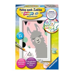 Ravensburger Malen-nach-Zahlen Glückliches Lama mehrfarbig