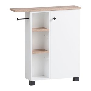 MÖBELPARTNER Badschrank Lugo 157453 weiß, wildeiche 70,7 x 17,0 x 76,8 cm