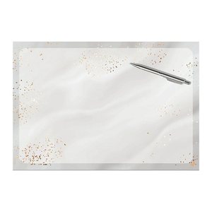 SIGEL Schreibtischunterlage Glittery Joy grau/gold Papier 42,0 x 29,7 cm, 30 Blatt