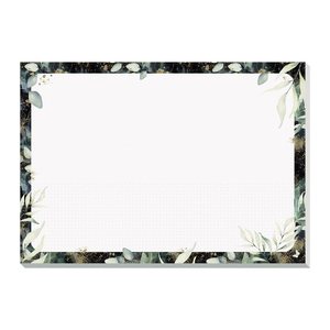 SIGEL Schreibtischunterlage Glamorous Leaves weiß/bunt Papier 42,0 x 29,7 cm, 30 Blatt
