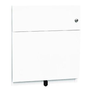 BISLEY Note Rollcontainer verkehrsweiß 2 Auszüge 42,0 x 56,5 x 49,5 cm