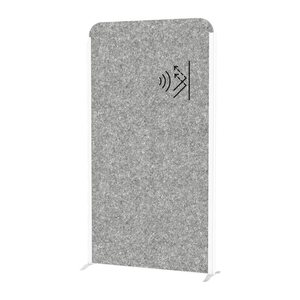 MAUL Akustik-Trennwand MAULcocoon  9701002, dunkelgrau 100,0 x 182,0 cm, 1 St.