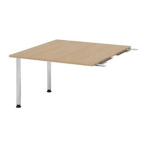HAMMERBACHER Verbindungsplatte höhenverstellbar KT12C eiche, chrom rechteckig 120,0 x 130,0 x 72,0 - 74,0 cm