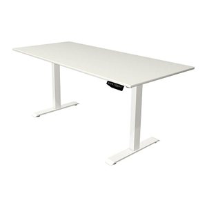 Kerkmann Move 1 elektrisch höhenverstellbarer Schreibtisch weiß rechteckig, T-Fuß-Gestell weiß 180,0 x 80,0 cm