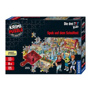 KOSMOS KRIMI-PUZZLE Die drei ??? Kids - Spuk auf dem Schulfest Puzzle, 200 Teile