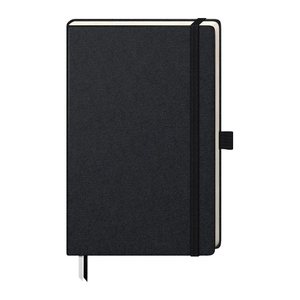 BRUNNEN Notizbuch KOMPAGNON ca. DIN A5 liniert, schwarz Hardcover 192, davon 16 zum Heraustrennen Seiten, 1 St.