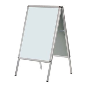 FRANKEN Kundenstopper Standard silber DIN A1 2 Fächer 64,0 x 79,0 x 115,0 cm, 1 St.
