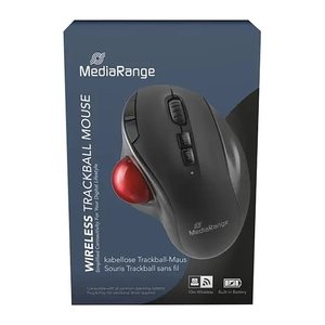 MediaRange MROS263 Trackball kabellos rot, schwarz